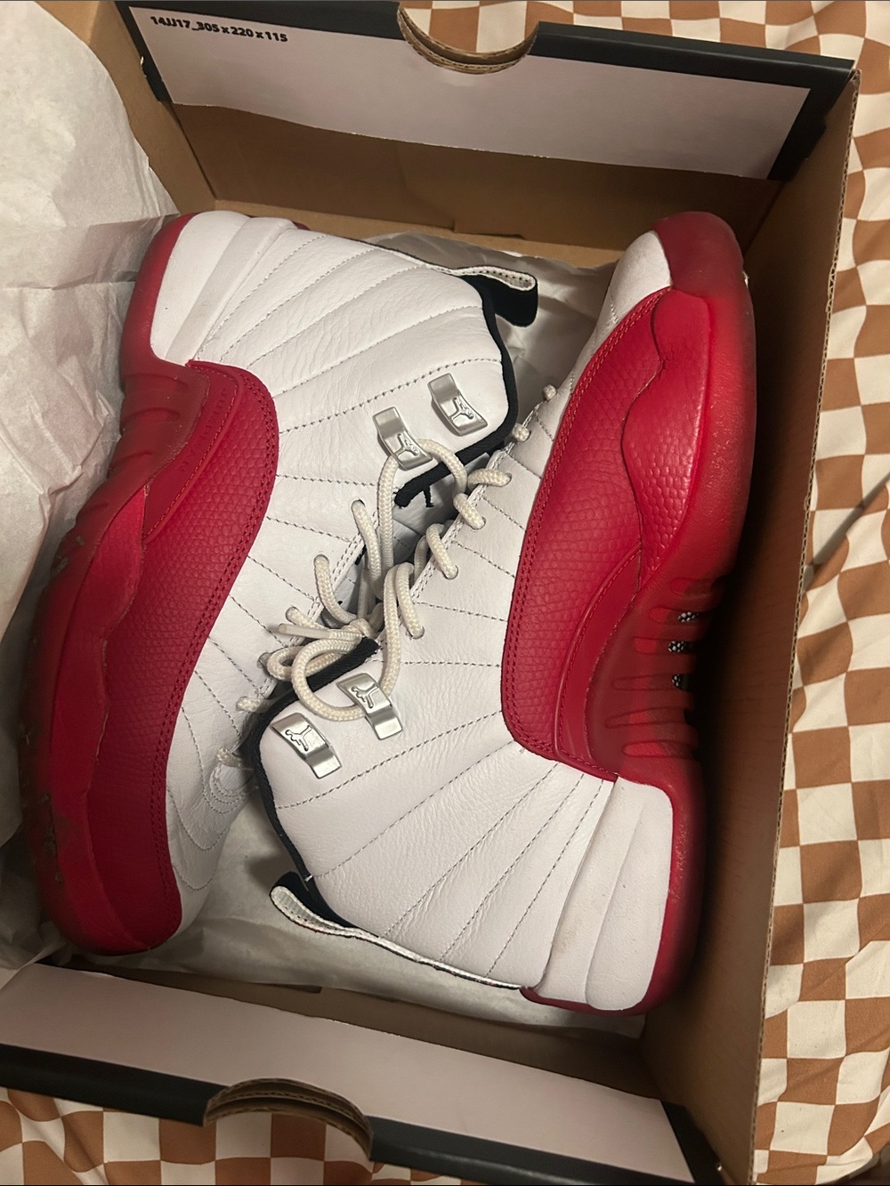 Jordan Kids' White and Red Sneakers